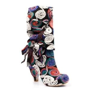 --HOST PICK-- IRREGULAR CHOICE Party Pants Boots in Multi